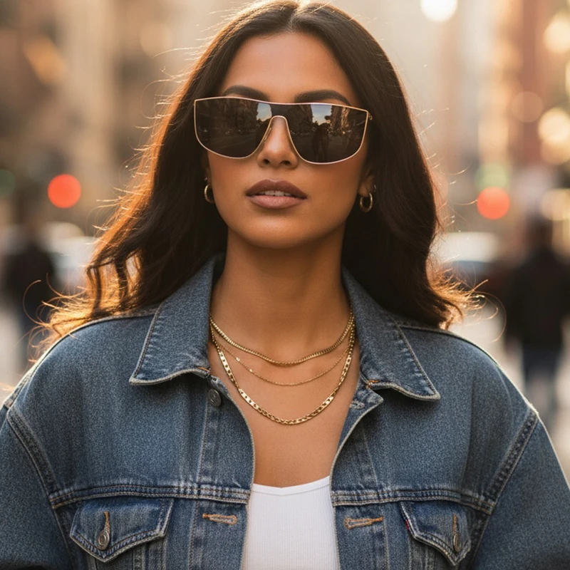 Metal Frame One-piece Sunglass - огляд і ціна Metal Photo Panel