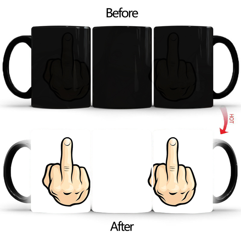 Funny Middle Finger Discolorat - огляд і ціна Sublimation Mug White