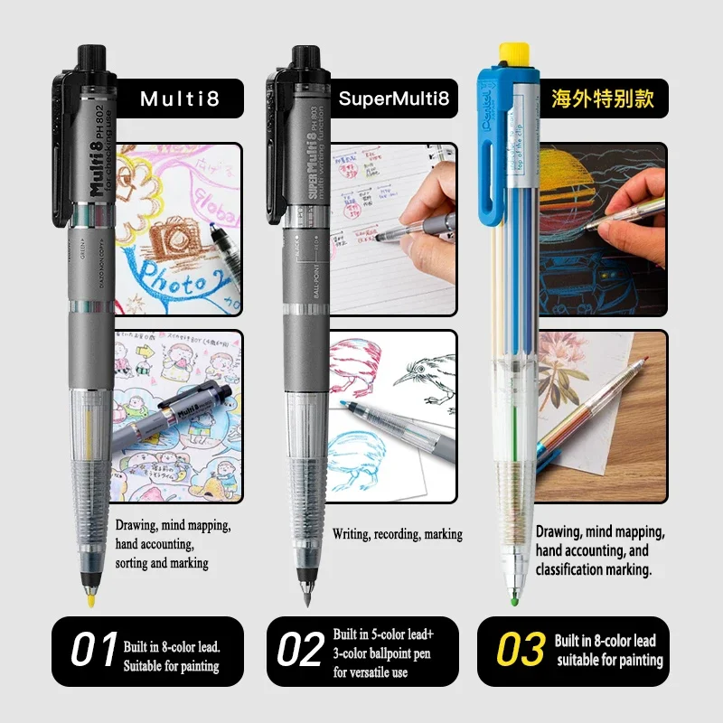 Japan Pentel Multi+8 Mechanica - огляд і ціна Pentel Pen Energel